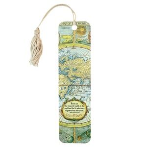 Vintage 90s Old World Tartaria Map Bookmark Henry David Thoreau Antioch KBO14311